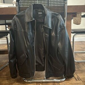 Zara Oversized Leather Jacket